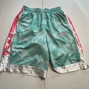 Nike Green and Pink Performance Shorts